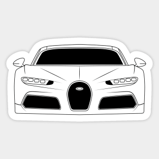 Bugatti Chiron Black Outline Sticker